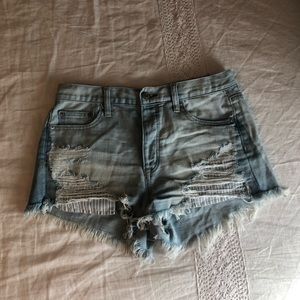 American Eagle high waisted jean shorts